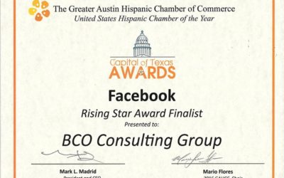 BCO Consulting Group receives recognition as one of the Facebook Rising Star Award Finalists for the year 2016